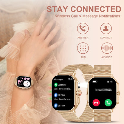 1.95-Inch Full Touch Screen Smart Watch,Wireless Calls and Message Reminders,Multiple Sports Modes,Health Detection Function.