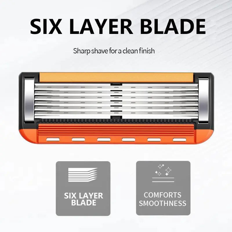Men'S Unscented Precision Razor Blade Replacement Handheld Kit - 48 Pieces (48 Blades + 1 Handle), All Skin Head Shave Daily Care Hair Removal Item, Ideal Birthday or Holiday Gift