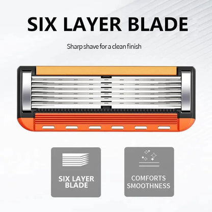 Men'S Unscented Precision Razor Blade Replacement Handheld Kit - 48 Pieces (48 Blades + 1 Handle), All Skin Head Shave Daily Care Hair Removal Item, Ideal Birthday or Holiday Gift