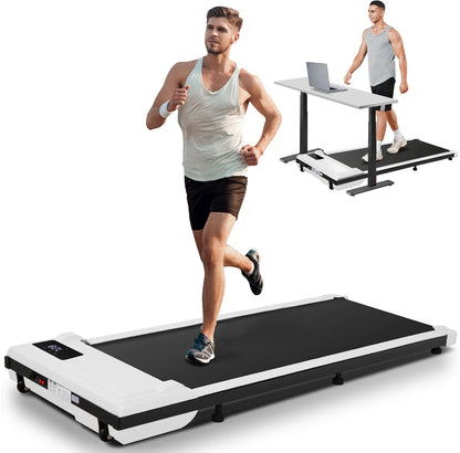 Walking Pad 2.5HP Brushless Motor 300Lbs Weight Capacity,Portable under Desk Treadmill with App Remote Control,Low-Noise Desk Treadmill in LED Display,Installation-Free