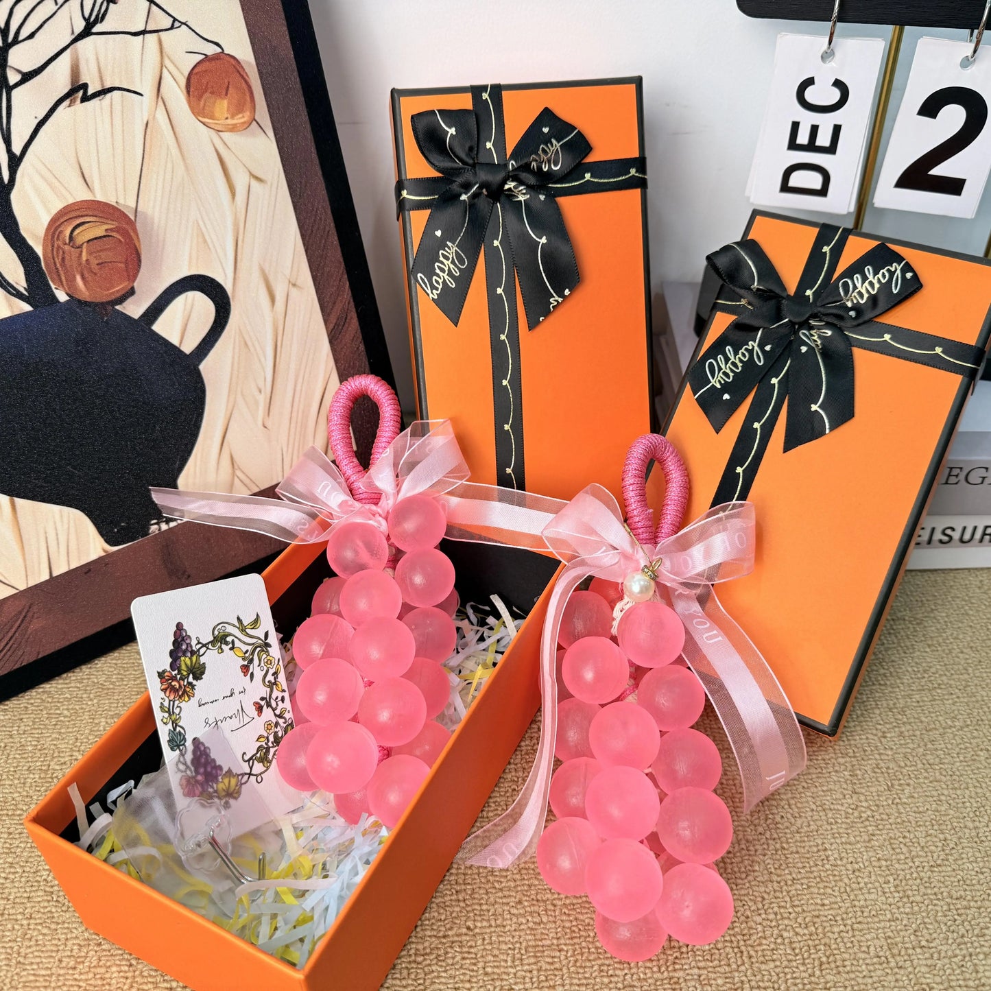 [Mother'S Day Gift] Handcrafted Decorative Grape-Shaped Soap Gift Set — 25 Grape-Shaped Scented Soaps with Enduring Fresh Fragrance. Bathroom Décor, Home Accessory, Gift for Women and Friends, Valentine'S Day Gift