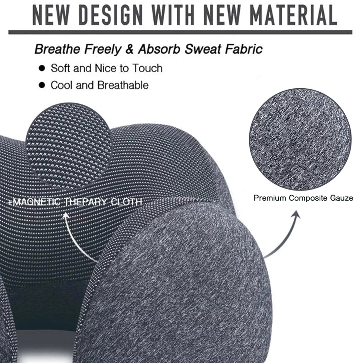 Camkey Travel Pillow, Memory Foam Neck Pillow, Upgrade Design Perfect Support U Shaped Pillow with 3D Contoured Eye Mask, Earplugs, Travel Bag