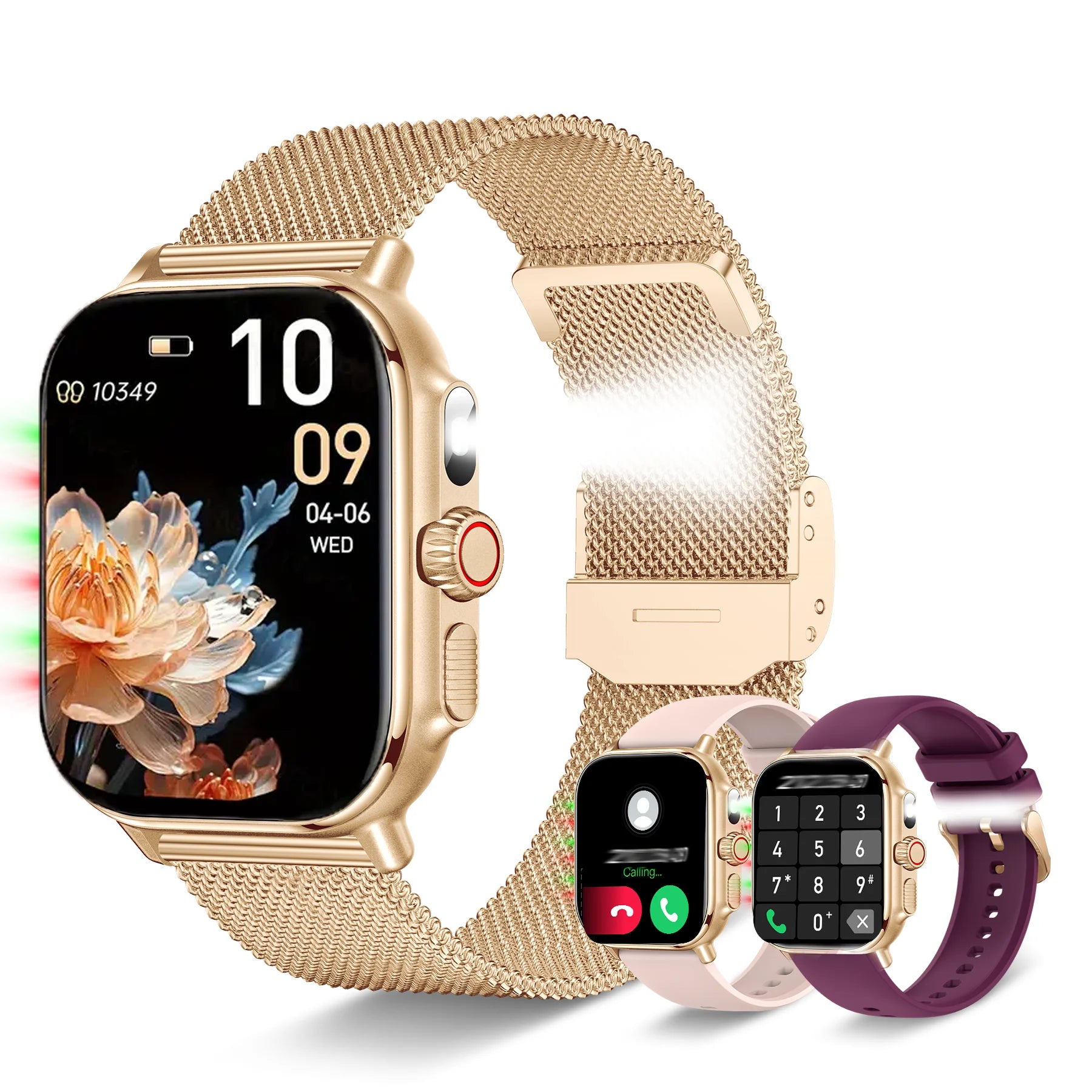 1.95-Inch Full Touch Screen Smart Watch,Wireless Calls and Message Reminders,Multiple Sports Modes,Health Detection Function.