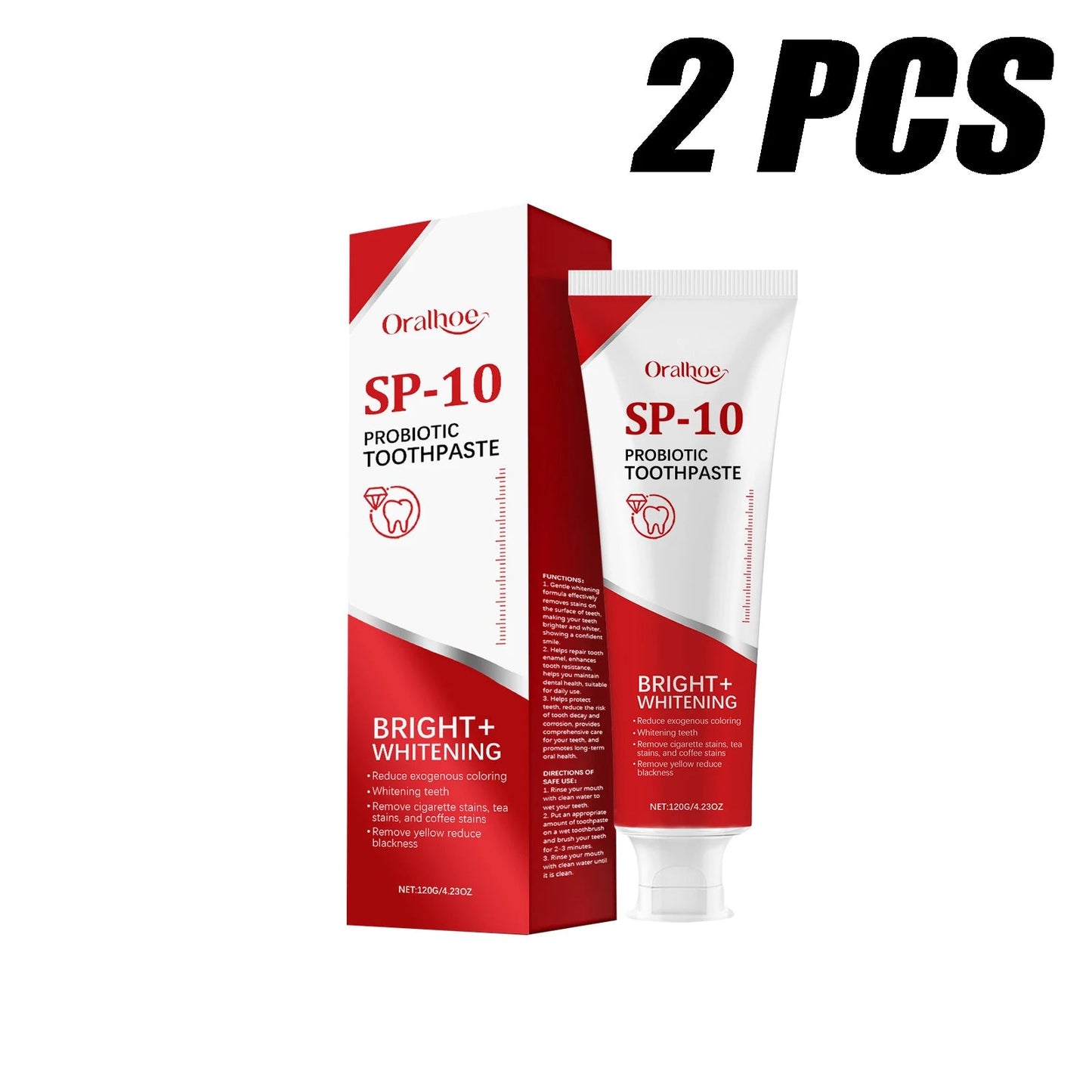SP 10 Probiotic Toothpaste for Stain Removal and Fresh Breath - 120g