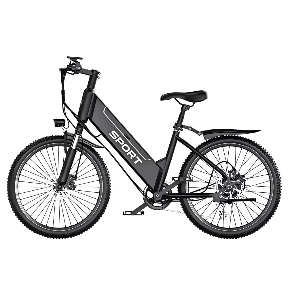 Postjoy F26 Electric Bike, 1200W Peak Motor,26" Tire 55 Miles 25MPH Electric Mountain Bike, 512Wh Battery Electric Bicycle for Adults 7 Speed, UL2849