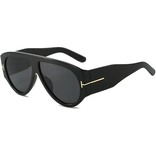 Retro Oversized Aviator Sunglasses for Women Men Classic Style UV400 Protection Luxury Thick Frame Fashion Shades Vintage Glamour