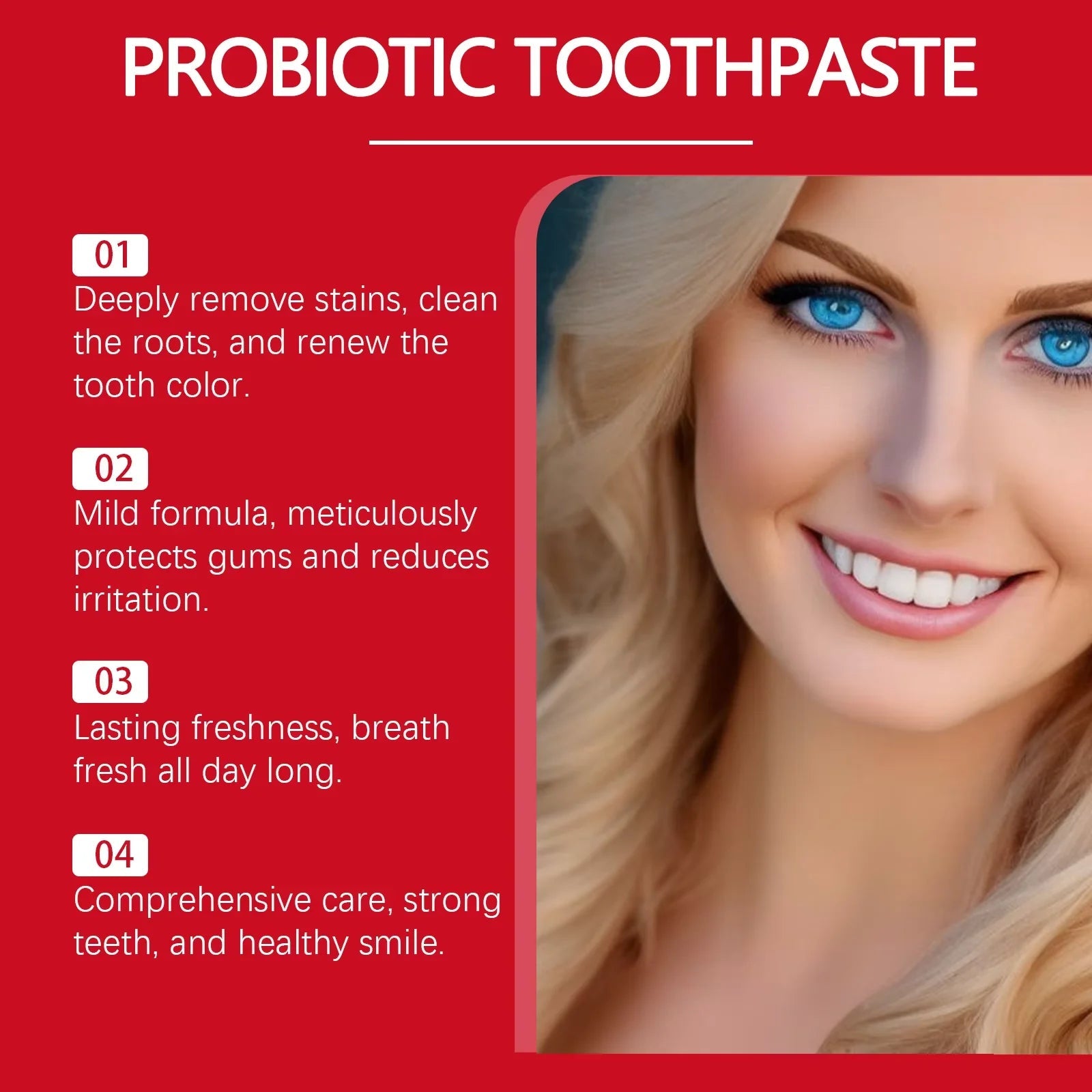 Sp-8 Probiotic Toothpaste Brightening Mint Fresh Breath Deep Cleaning Remove Plaque Stains Oral Hygiene Teeth Whiten Toothpaste