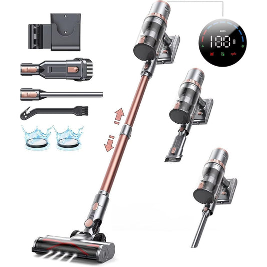Cordless Stick Vacuum Cleaner 45Kpa Powerful Suction LED Touch Display 60-Minute Runtime Lightweight
