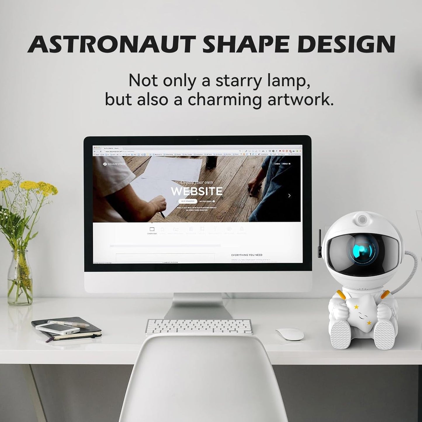 Astronaut Galaxy Projector: LED Nebula Ceiling Light with Timer and Remote Control, Ideal Night Light for Children and Room Decor, Perfect Gift for Birthdays