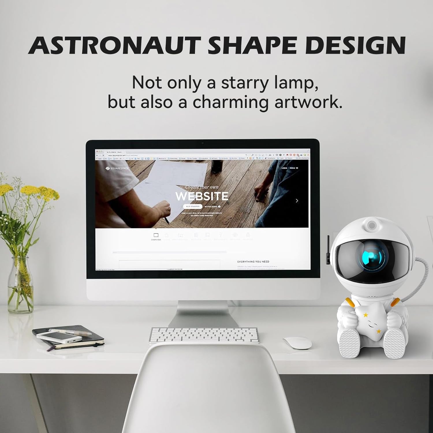 Astronaut Galaxy Projector: LED Nebula Ceiling Light with Timer and Remote Control, Ideal Night Light for Children and Room Decor, Perfect Gift for Birthdays