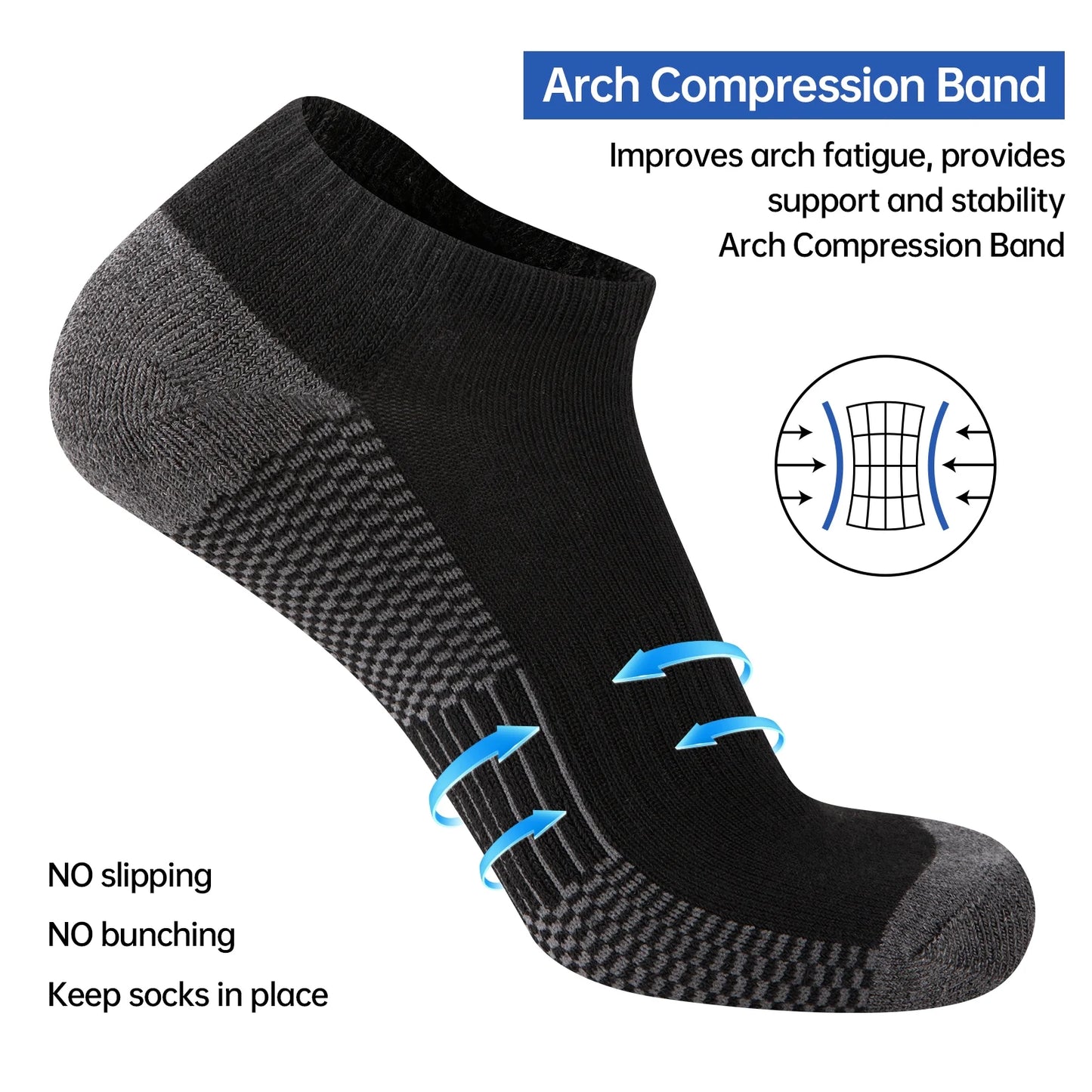 COOPLUS Mens 10 Pairs Athletic Ankle Socks Men'S Breathable Low Cut Socks