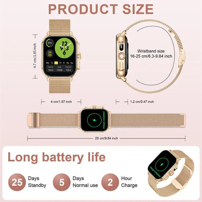 1.95-Inch Full Touch Screen Smart Watch,Wireless Calls and Message Reminders,Multiple Sports Modes,Health Detection Function.