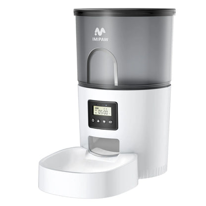 IMIPAW Automatic Cat Feeders, 3L Timed Cat Food Dispenser with Clog-Free Design, Dog Pet Feeder