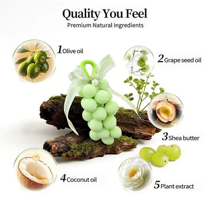 [Mother'S Day Gift] Handcrafted Decorative Grape-Shaped Soap Gift Set — 25 Grape-Shaped Scented Soaps with Enduring Fresh Fragrance. Bathroom Décor, Home Accessory, Gift for Women and Friends, Valentine'S Day Gift