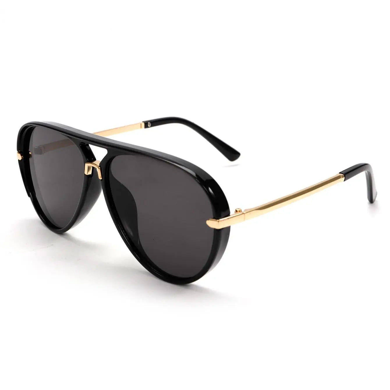 Gold Trim Pilot Sunglasses for Women| UV400 Y2K Shield Shades| Perfect for Spring Sunshine & Wedding Season Outfits