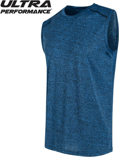 Ultra Performance 5 Pack Mens Dri Fit Sleeveless Muscle T Shirts Gym Workout Shirts for Men Pack