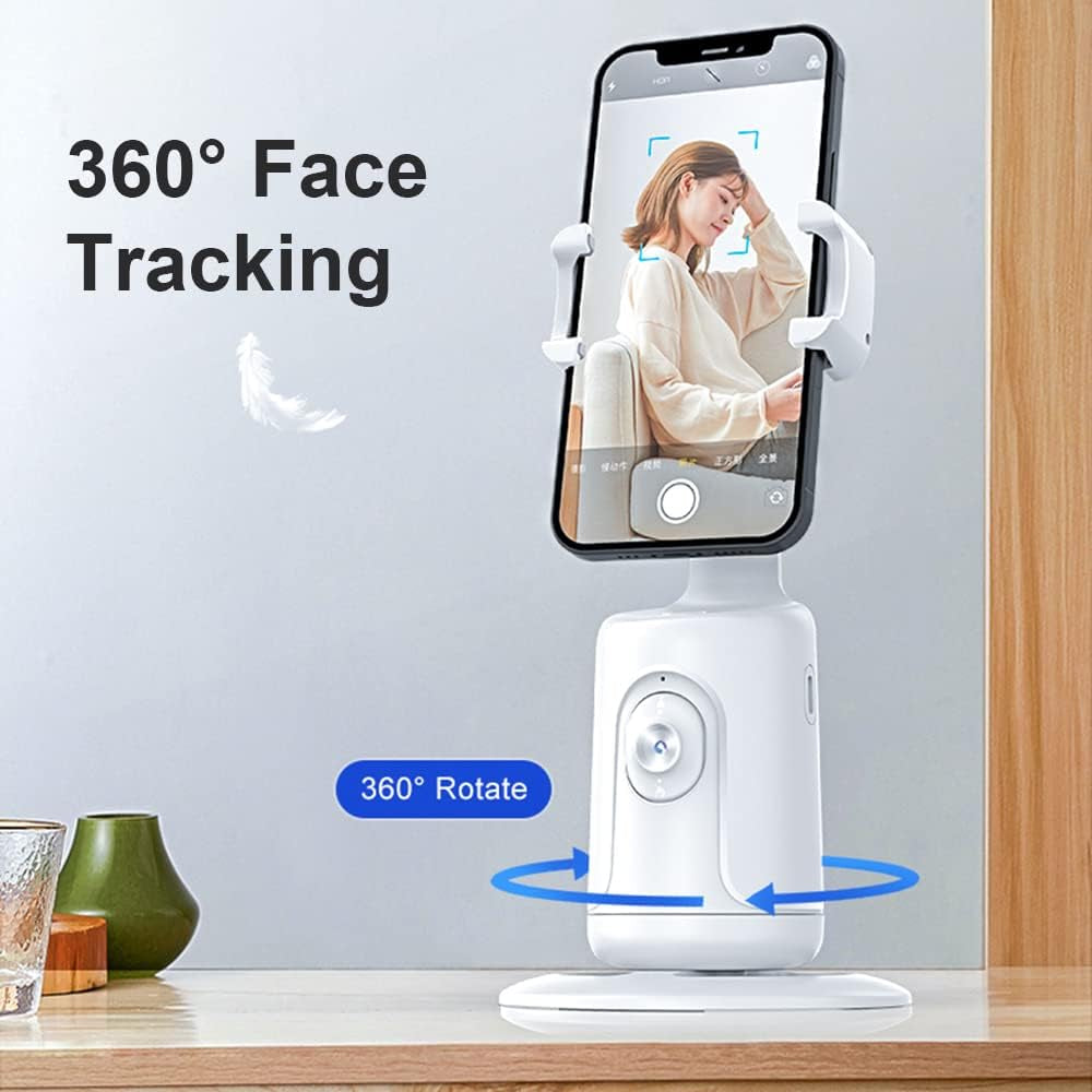 Smart 360° Auto Face Tracking Gimbal Stabilizer for Smartphones with Adjustable Lens and Stable Base for Vlogging and Live Streaming