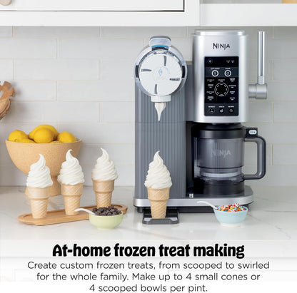 Ninja Creami Scoop & Swirl Ice Cream Maker, Soft Serve Desserts, Sorbet, Milkshakes, Frozen Yogurt and More, 13-In-1 Programs, Includes Handle and Two 16 Oz 2-In-1 Pints, NC701