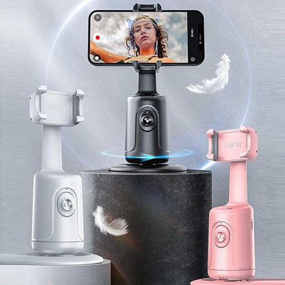 Smart 360° Auto Face Tracking Gimbal Stabilizer for Smartphones with Adjustable Lens and Stable Base for Vlogging and Live Streaming