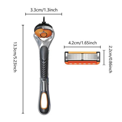 Men'S Unscented Precision Razor Blade Replacement Handheld Kit - 48 Pieces (48 Blades + 1 Handle), All Skin Head Shave Daily Care Hair Removal Item, Ideal Birthday or Holiday Gift