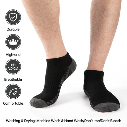 COOPLUS Mens 10 Pairs Athletic Ankle Socks Men'S Breathable Low Cut Socks