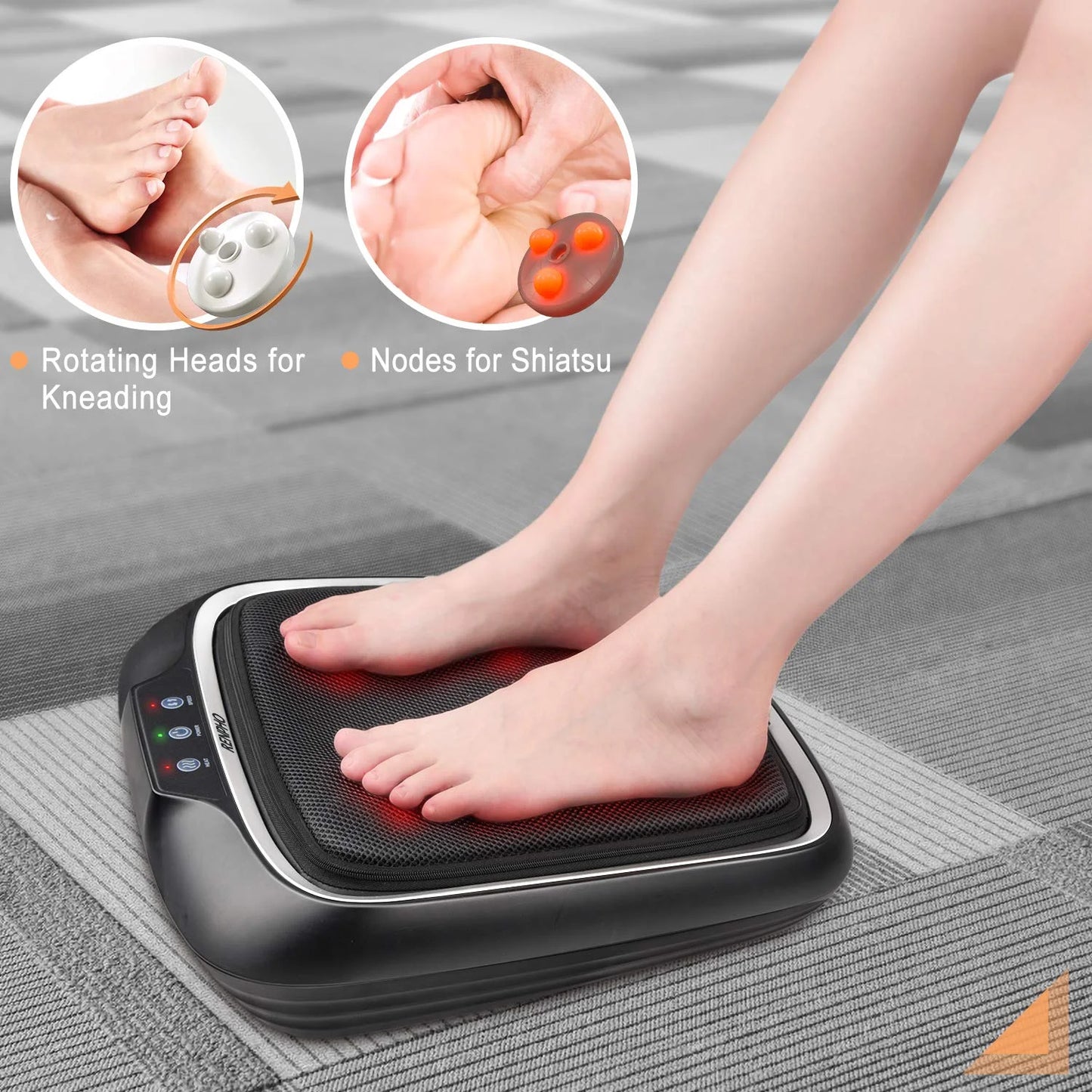 RENPHO Foot Massager with Heating,Shiatsu Foot Massager for Circulation, Back Massager, Foot Warmer and Massager for Neuropathy Muscle Pain Relief Plantar Fasciitis, Gifts for Women Men