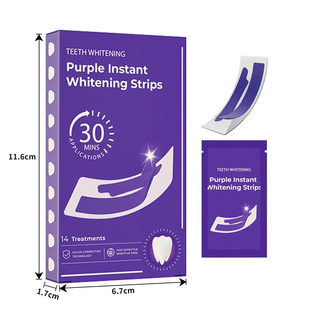 Teeth Whitening Strips, 14Pairs(28Pcs)Non-Sensitive Teeth Whitening Strips,Tooth Whitening, Tooth Stain Treatment, Combining Whitening and Colour Correction