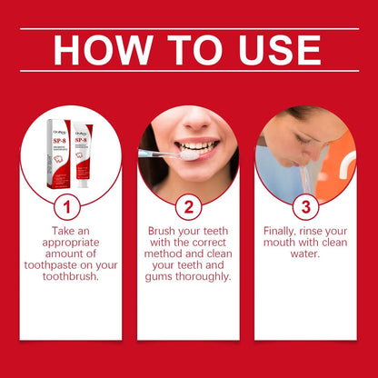 Sp-8 Probiotic Toothpaste Brightening Mint Fresh Breath Deep Cleaning Remove Plaque Stains Oral Hygiene Teeth Whiten Toothpaste