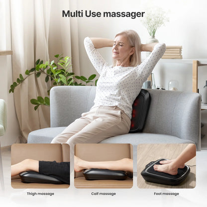 RENPHO Foot Massager with Heating,Shiatsu Foot Massager for Circulation, Back Massager, Foot Warmer and Massager for Neuropathy Muscle Pain Relief Plantar Fasciitis, Gifts for Women Men