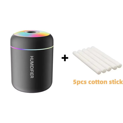 Car Mini Air Humidifier 180ML USB Electric Aroma Diffuser Essential Oil Purifier Aromatherapy Mist Maker Lights for Home Bedroom
