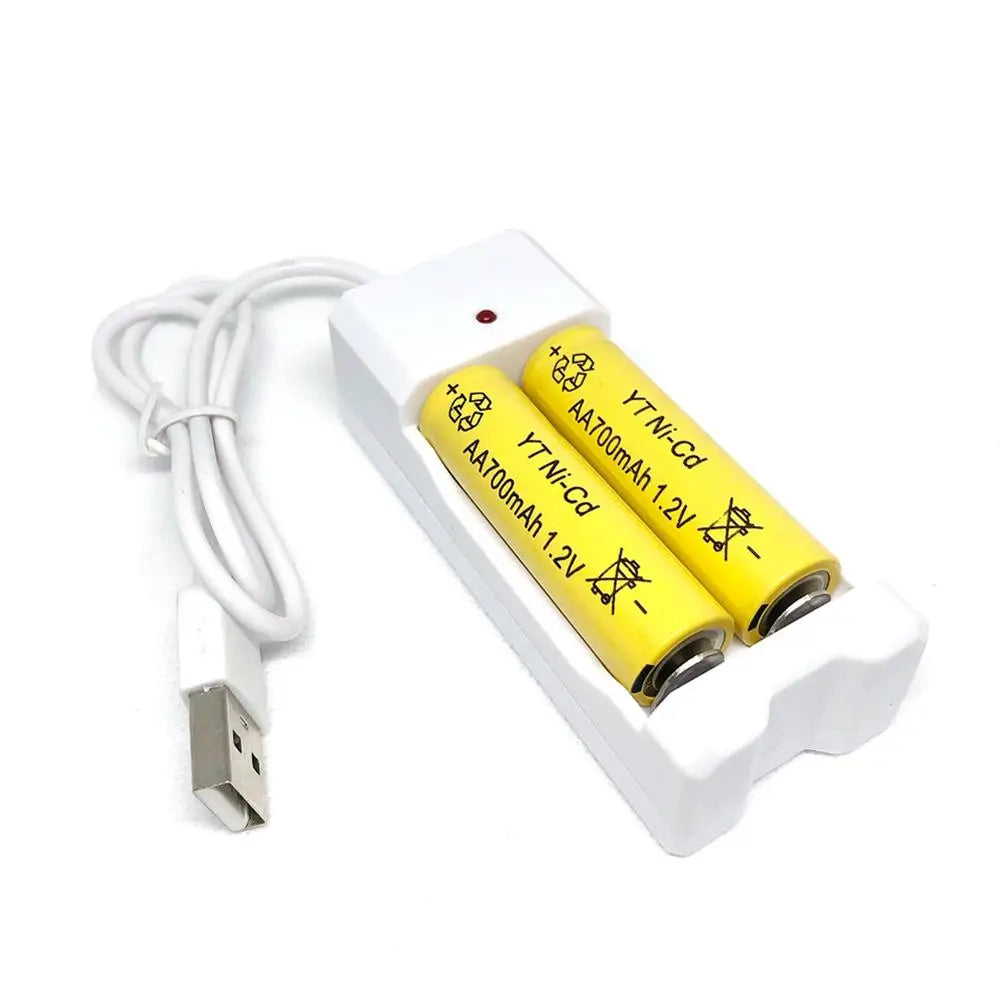 AAA 2/3/4 USB Slots Battery Charger Fast Charging Short Circuit Protection AAA and AA Rechargeable Battery Station High Quality