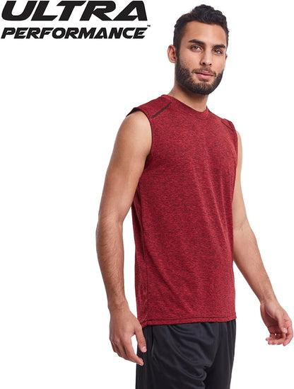 Ultra Performance 5 Pack Mens Dri Fit Sleeveless Muscle T Shirts Gym Workout Shirts for Men Pack