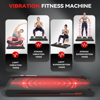 P1 Walking Vibration Pad P1,Vibrating Plate, Remote Control & APP, Lightweight under Desk Treadmills for Home & Office,Servo Motor Technology, 3 in 1 Portable Walking Pad Treadmill, 22 Lbs Fitness Equipment