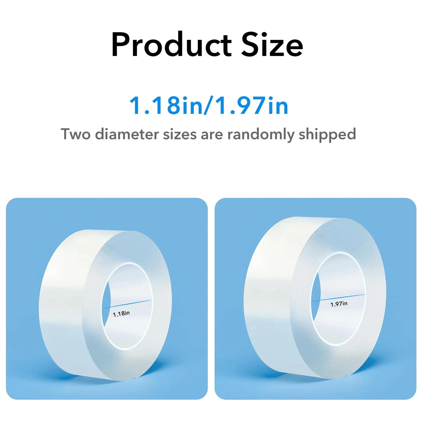 Ultra-Strong Double Sided Adhesive Nano Tape Heavy Duty Transparent Reusable Tapes Heat Resistance for Bathroom Home Decoration Picture Hanging Picture Hanging 10.5FT Traceless Magic Tape
