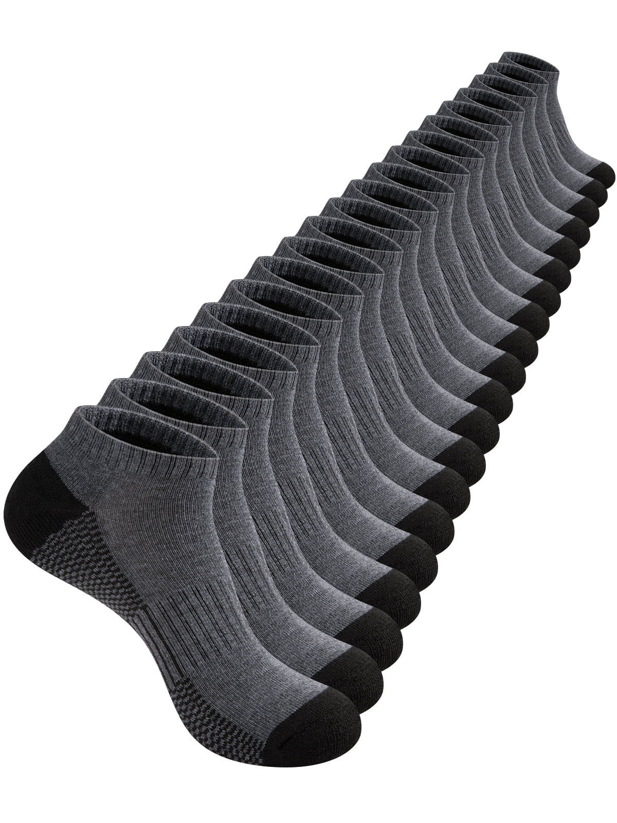COOPLUS Mens 10 Pairs Athletic Ankle Socks Men'S Breathable Low Cut Socks