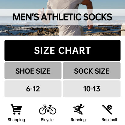 COOPLUS Mens 10 Pairs Athletic Ankle Socks Men'S Breathable Low Cut Socks