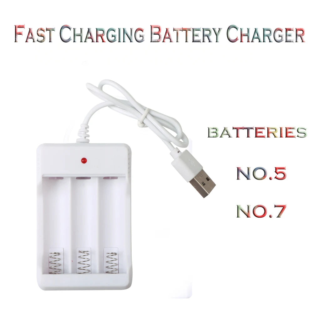 AAA 2/3/4 USB Slots Battery Charger Fast Charging Short Circuit Protection AAA and AA Rechargeable Battery Station High Quality