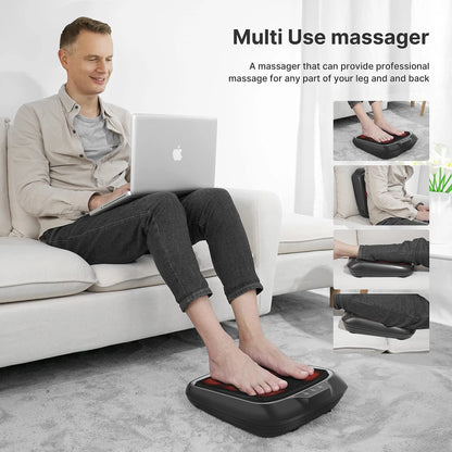 RENPHO Foot Massager with Heating,Shiatsu Foot Massager for Circulation, Back Massager, Foot Warmer and Massager for Neuropathy Muscle Pain Relief Plantar Fasciitis, Gifts for Women Men