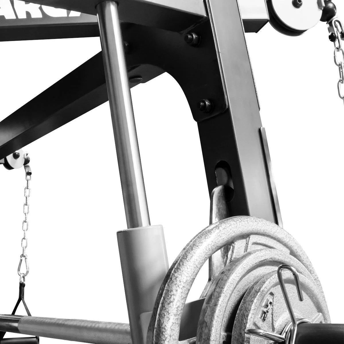 Marcy Diamond Elite Olympic Smith Cage Machine, Plate Loaded Home Gym Total Body Workout Machine (MD-9010G)