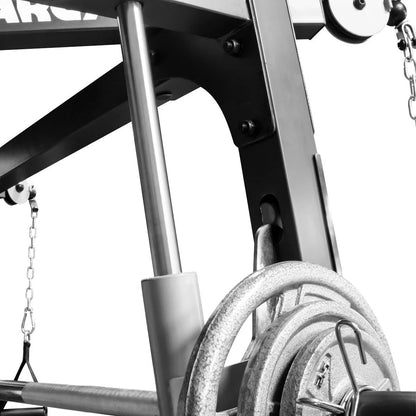 Marcy Diamond Elite Olympic Smith Cage Machine, Plate Loaded Home Gym Total Body Workout Machine (MD-9010G)