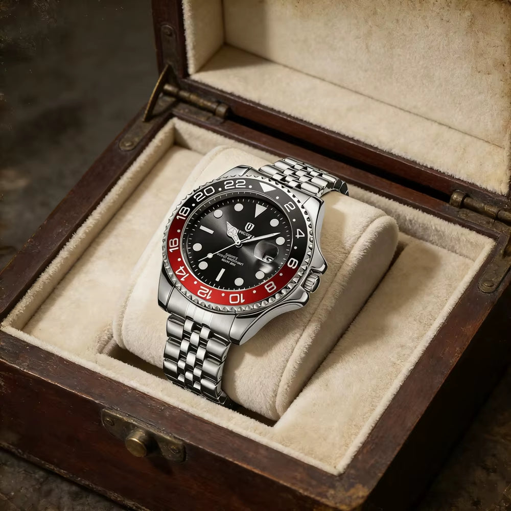 QINGXIYA Fashion Men Watch Fashion Original Waterproof Date Rotating Dial Stainless Steel Luxury Brand Men Quartz Watch Relogio