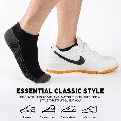 COOPLUS Mens 10 Pairs Athletic Ankle Socks Men'S Breathable Low Cut Socks