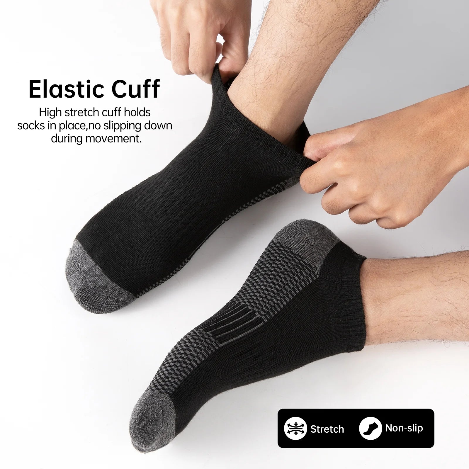 COOPLUS Mens 10 Pairs Athletic Ankle Socks Men'S Breathable Low Cut Socks