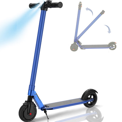 SANOPY Electric Scooter Adults, 250W Motor E-Scooter, 6.5 in Tires, 15.5 Mph & 20 Miles Range, Commuting Kick Scooter, Max Load 220 Lbs, Bright Blue,Ul2272 Certified