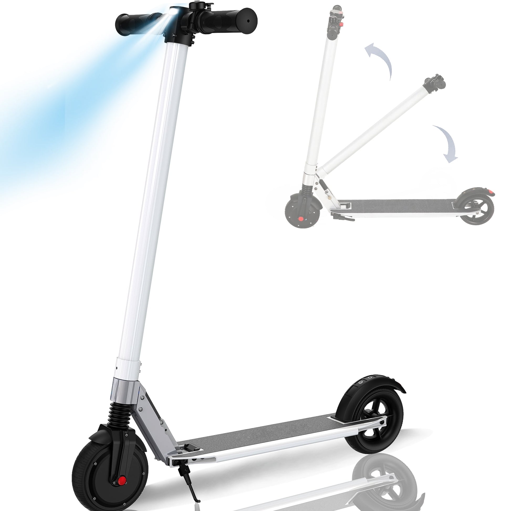 SANOPY Electric Scooter Adults, 250W Motor E-Scooter, 6.5 in Tires, 15.5 Mph & 20 Miles Range, Commuting Kick Scooter, Max Load 220 Lbs, Bright Blue,Ul2272 Certified