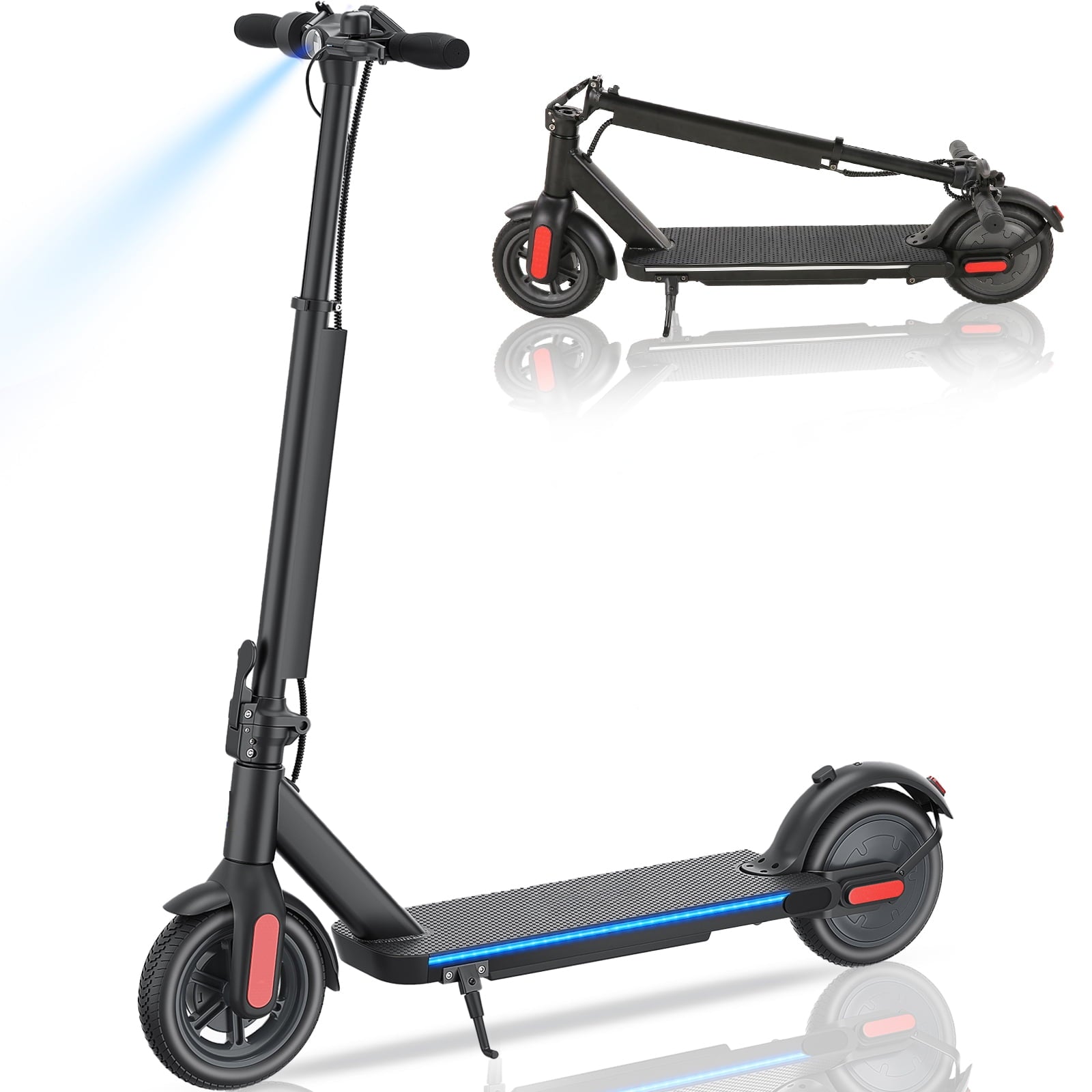 SANOPY Electric Scooter Adults, 250W Motor E-Scooter, 6.5 in Tires, 15.5 Mph & 20 Miles Range, Commuting Kick Scooter, Max Load 220 Lbs, Bright Blue,Ul2272 Certified