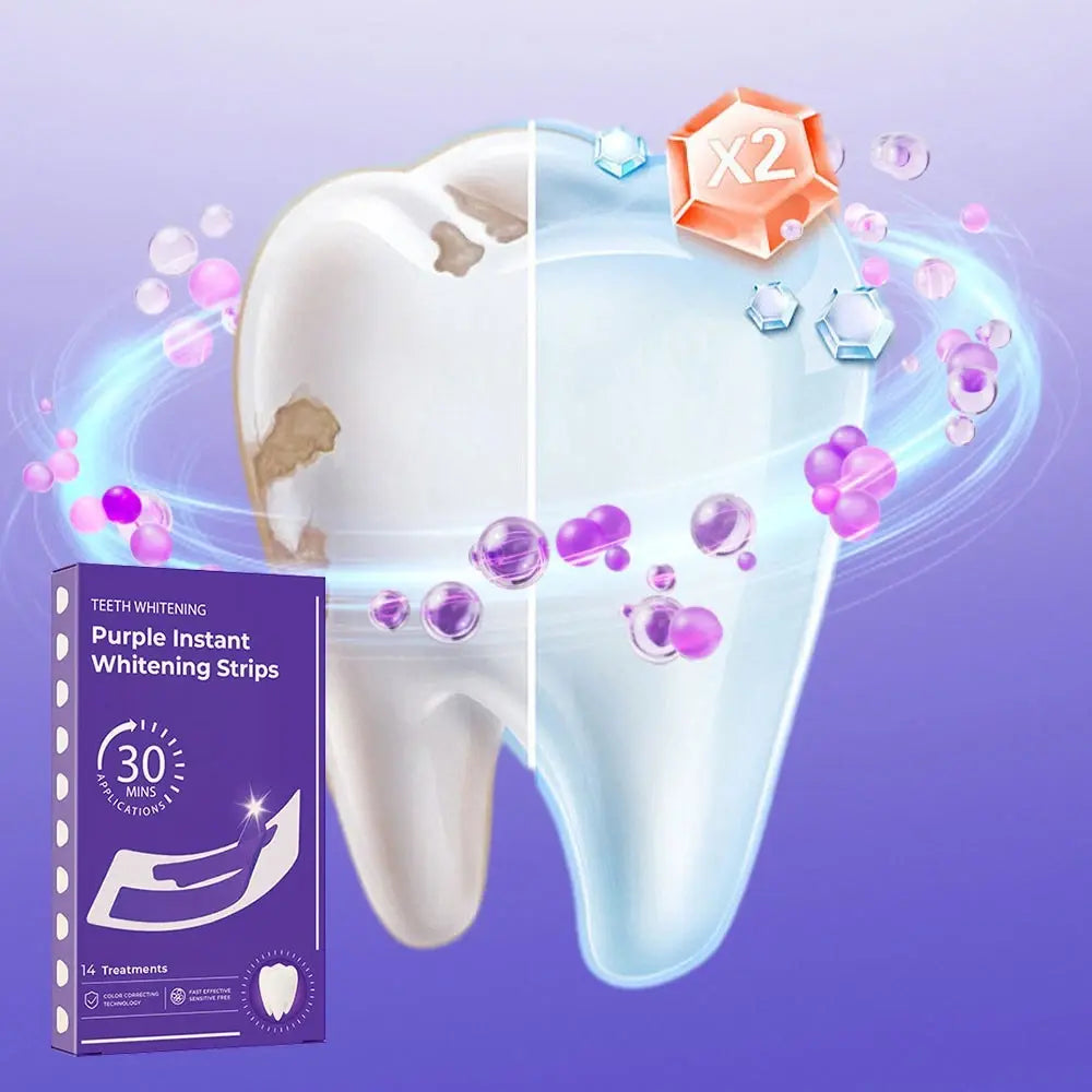 Teeth Whitening Strips, 14Pairs(28Pcs)Non-Sensitive Teeth Whitening Strips,Tooth Whitening, Tooth Stain Treatment, Combining Whitening and Colour Correction