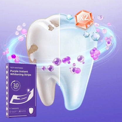 Teeth Whitening Strips, 14Pairs(28Pcs)Non-Sensitive Teeth Whitening Strips,Tooth Whitening, Tooth Stain Treatment, Combining Whitening and Colour Correction