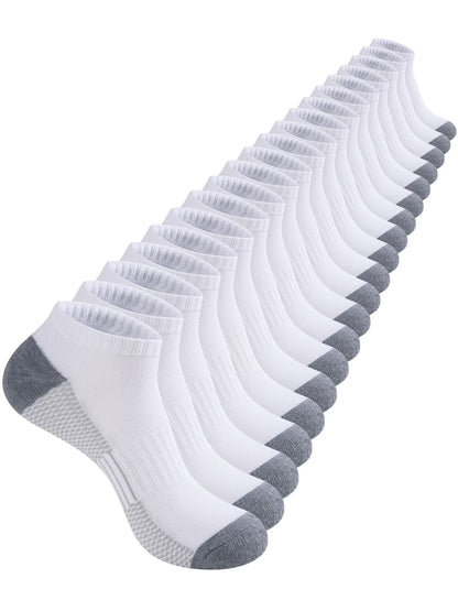 COOPLUS Mens 10 Pairs Athletic Ankle Socks Men'S Breathable Low Cut Socks