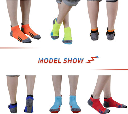 JOYNÉE Mens Ankle Low Cut Athletic Tab Socks for Men Sport Comfort Cushion Sock 6 Pack